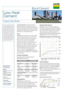 Low Heat Cement