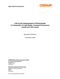 Life Cycle Assessment of Illuminants