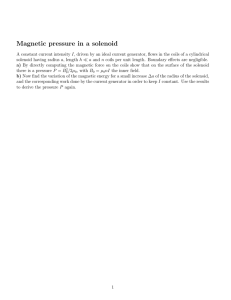 Magnetic pressure in a solenoid