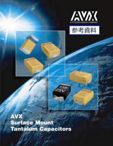 AVX Surface Mount Tantalum Capacitors