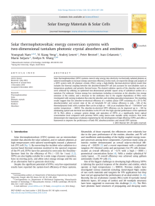 Solar thermophotovoltaic energy conversion systems with two