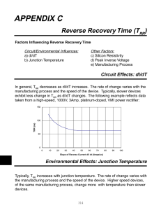 Reverse Recovery Time - Voltage Multipliers, Inc.