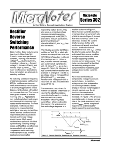 Rectifier Reverse Switching Performance