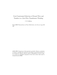 Cost-Constrained Selection of Strand Wire and Number in a Litz