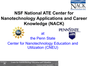 NSF National ATE Center for Nanotechnology Applications and