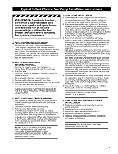 Typical In-Tank Electric Fuel Pump Installation Instructions (PDF 760k)