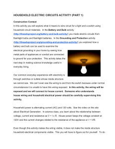 household electric circuits activity (part 1)