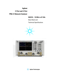 Agilent 2-Port and 4-Port PNA