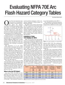 Evaluating NFPA 70E Arc Flash Hazard Category Tables
