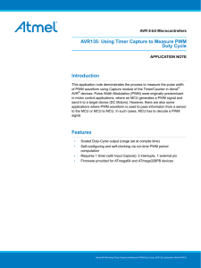 AVR135: Using Timer Capture to Measure PWM Duty Cycle