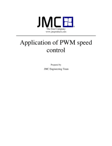 Application of PWM speed control