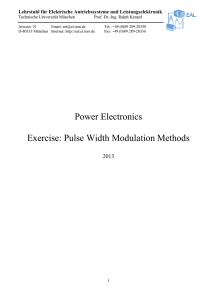 Power Electronics Exercise: Pulse Width Modulation Methods