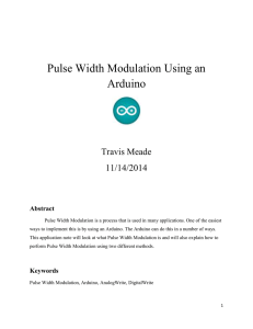 Pulse Width Modulation Using an Arduino