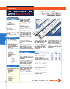 QUICKTRONIC® PROStart® T5HO Universal High Ambient Temp.