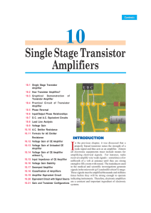 Single Stage Transistor Amplifiers