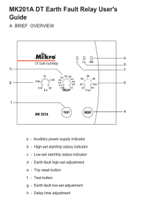 MK201A DT Earth Fault Relay User`s Guide