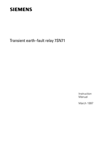 Transient earth-fault relay 7SN71