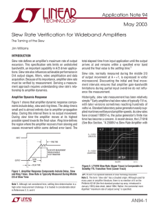 Slew Rate Verification for Wideband Amplifiers