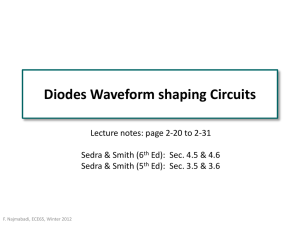 Diodes Waveform shaping Circuits