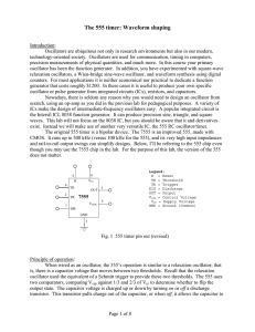 Waveform shaping: The 555 timer