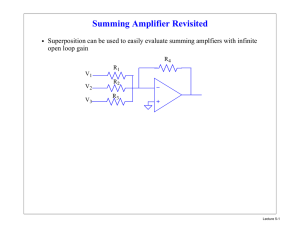Summing Amplifier Revisited
