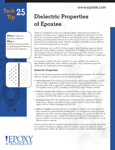 Dielectric Properties of Epoxies