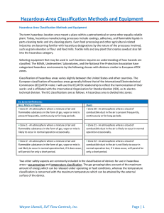 Hazardous-Area Classification Methods and Equipment