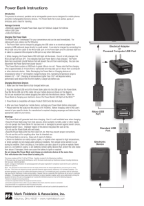 Power Bank Instructions