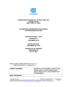 EO-4019: Testing of AC Feeders Operating at 4kV to 33kV