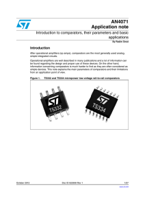 Introduction to comparators, their parameters and basic applications