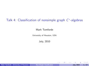 Talk 4: Classification of nonsimple graph C