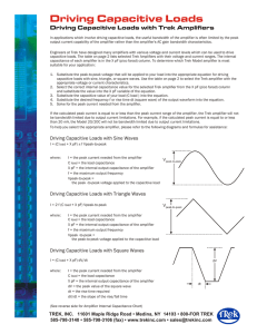 Driving Capacitive Loads - from High Voltage Connection