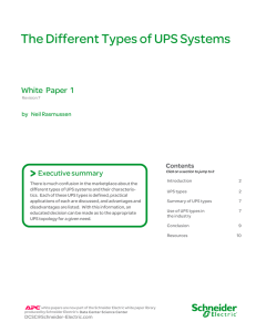 The Different Types of UPS Systems