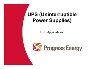 UPS (Uninterruptible Power Supplies)