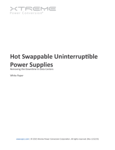Hot Swappable Uninterruptible Power Supplies