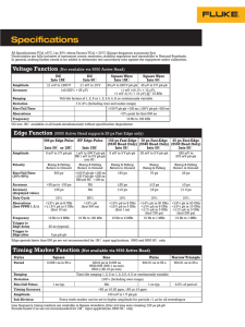 Specifications - Fluke Calibration