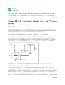 Simple Circuit Disconnects Load from Low-Voltage Supply