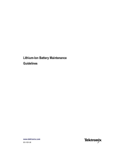 Lithium-Ion Battery Maintenance Guidelines