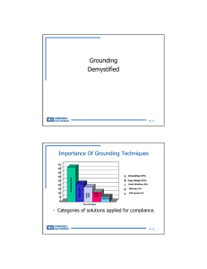 IMPORTANCE OF GROUNDING TECHNIQUES
