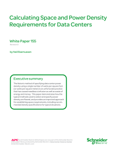 Calculating Space and Power Density Requirements for Data Centers