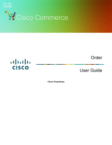 Cisco Commerce Order User Guide