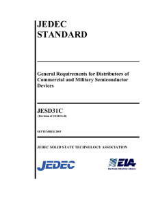 JEDEC STANDARD General Requirements for Distributors of