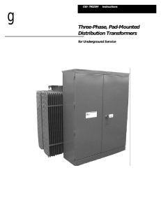 Three-phase, Pad-mounted Distribution Transformers Instructions