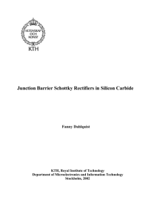 Junction Barrier Schottky Rectifiers in Silicon Carbide
