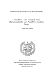 GaN HEMT Low Frequency Noise Characterization for Low Phase