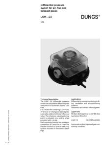 Differential pressure switch for air, flue and exhaust - fh