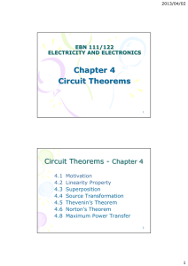 Chapter 4 Circuit Theorems