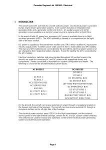 1. INTRODUCTION The aircraft uses both 115 Volts AC and 28 volts