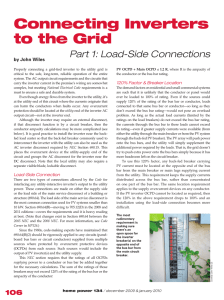 Connecting Inverters to the Grid