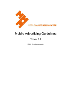 Mobile Advertising Guidelines - Mobile Marketing Association